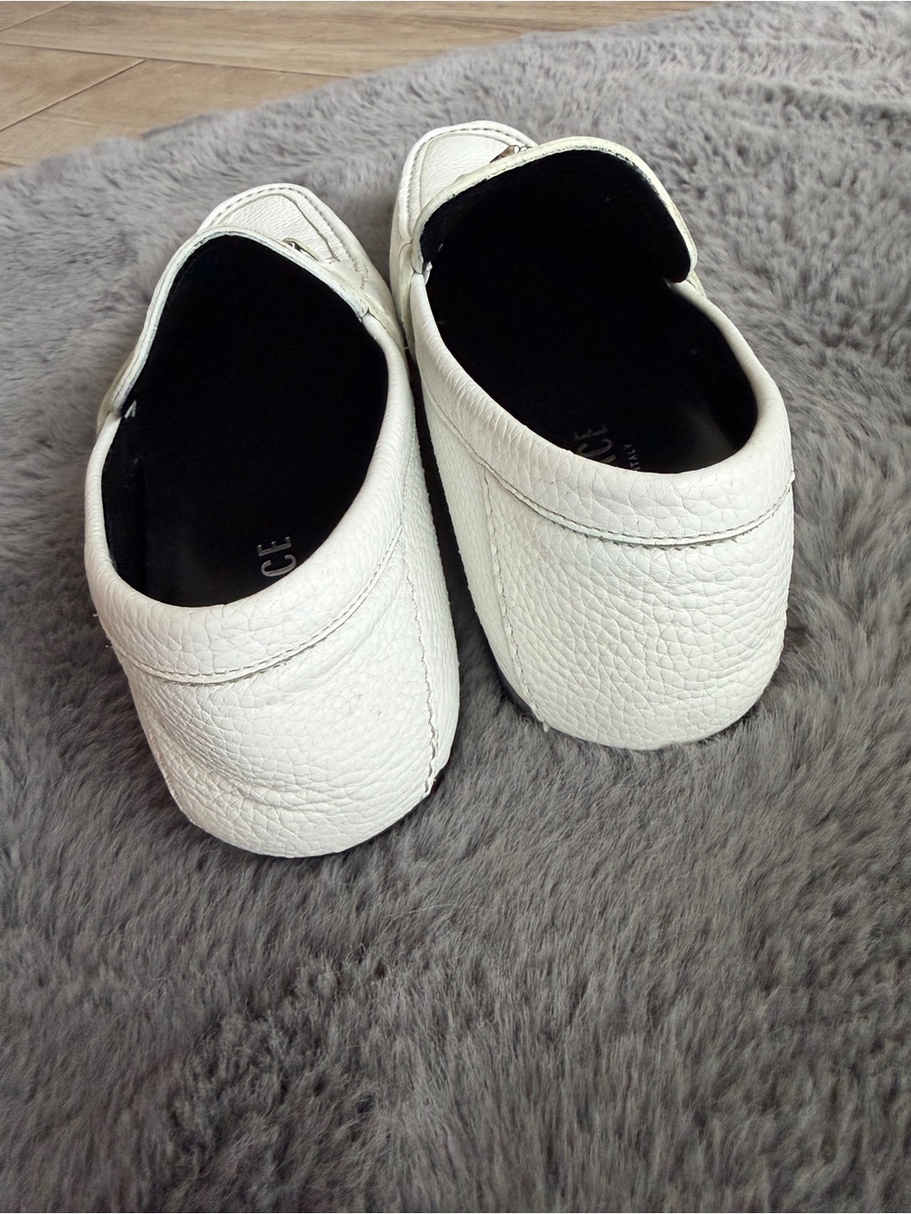 Versace Medusa White Pebbled Leather Slip-On Loafers Men’s US 10.5 EU 43.5 - Picture 4 of 9
